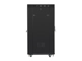 Lanberg | Rack cabinet 19" free-standing 27U/800x1000 (flat pack) with glass door, LCD | FF01-8027-12BL | Black