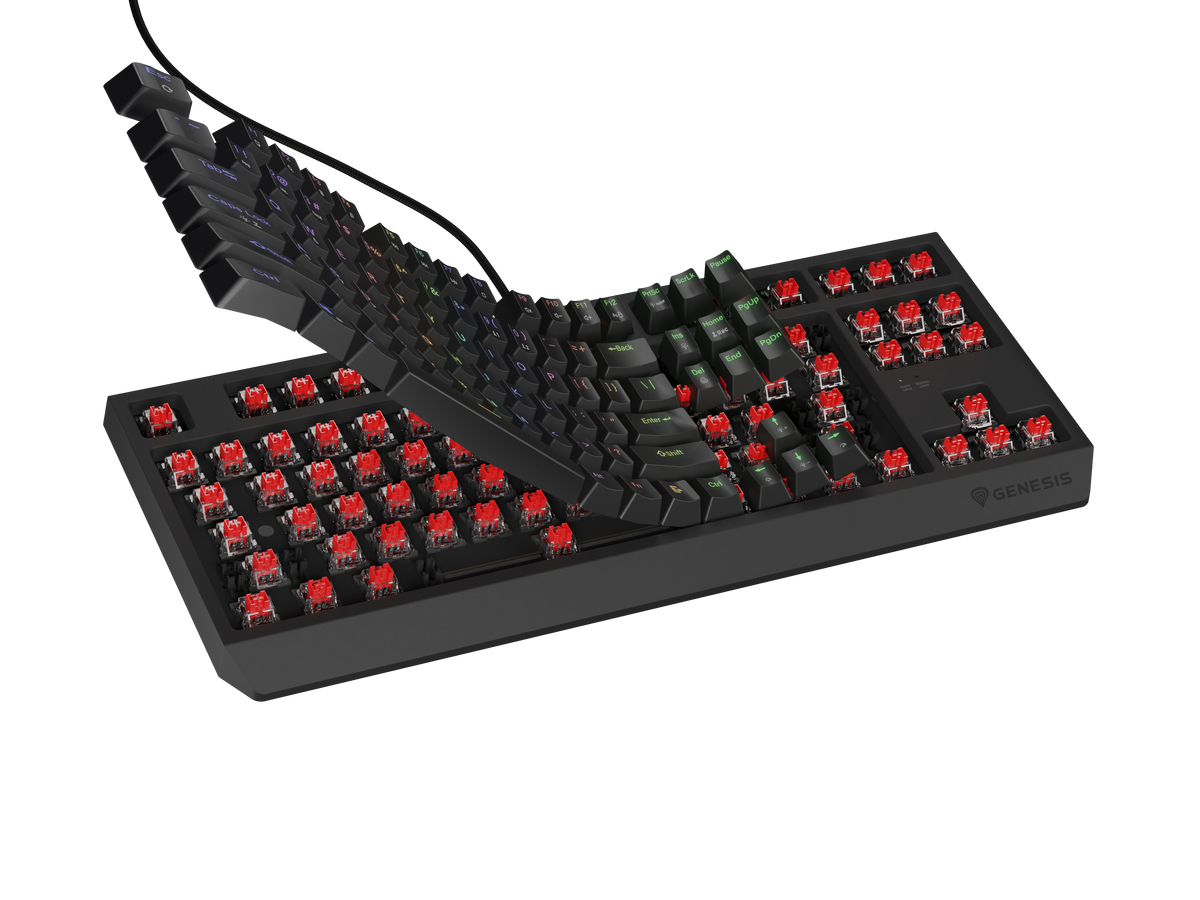 Genesis | THOR 230 TKL | Mechanical Gaming Keyboard | Wired | US | Linear | Black | RGB