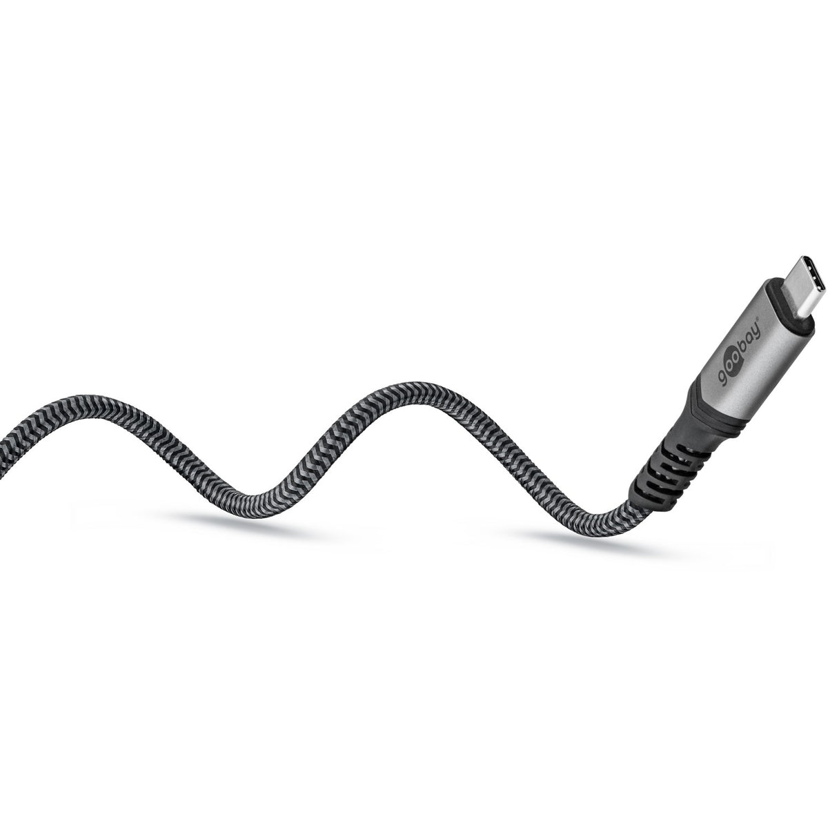 Goobay USB-C Cable, USB4, 1.8 m, bBack/Silver | USB-C to USB-C