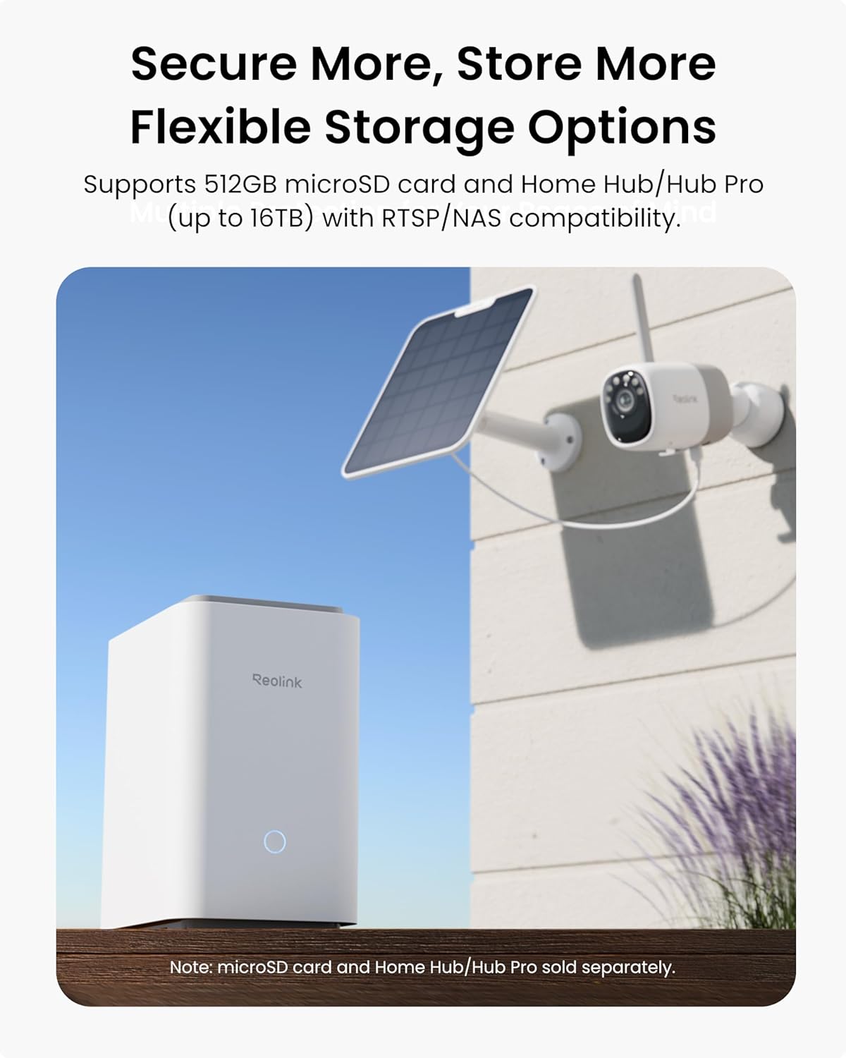 Reolink | Wireless Pan & Tilt Long Lasting Solar/Battery Camera with Spotlights | Altas Series B630 with Solar Panel | Bullet | 4 MP | 4mm/F1.0 | Micro SD, Max. 512 GB
