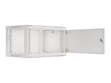 Lanberg | Rack cabinet 19" wall-mount 6U/600x450 for self-assembly with metal door (flat pack) | WF01-6406-00S | Grey