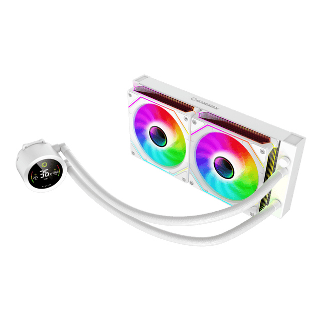 Gamemax CPU Liquid Cooler | ICEBURG 240 DIGITAL WH | White