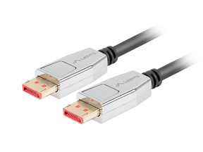 Lanberg DisplayPort M/M Cable 20 PIN V1.4 8K 60HZ | CA-DPDP-20CU-0018-BK | DisplayPort to DisplayPort | 1.8 m