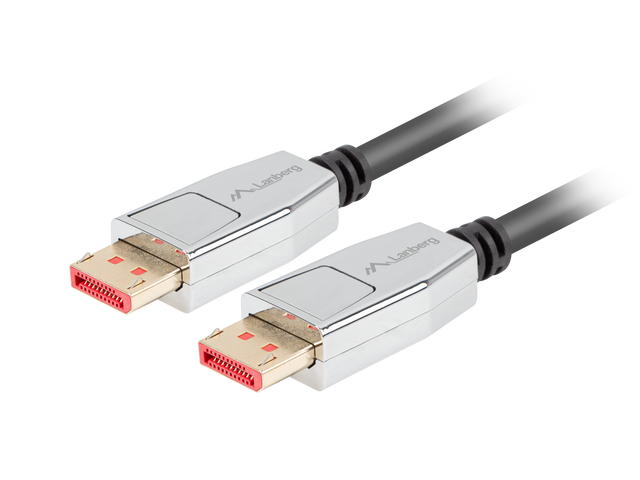 Lanberg DisplayPort M/M Cable 20 PIN V1.4 8K 60HZ | CA-DPDP-20CU-0018-BK | DisplayPort to DisplayPort | 1.8 m