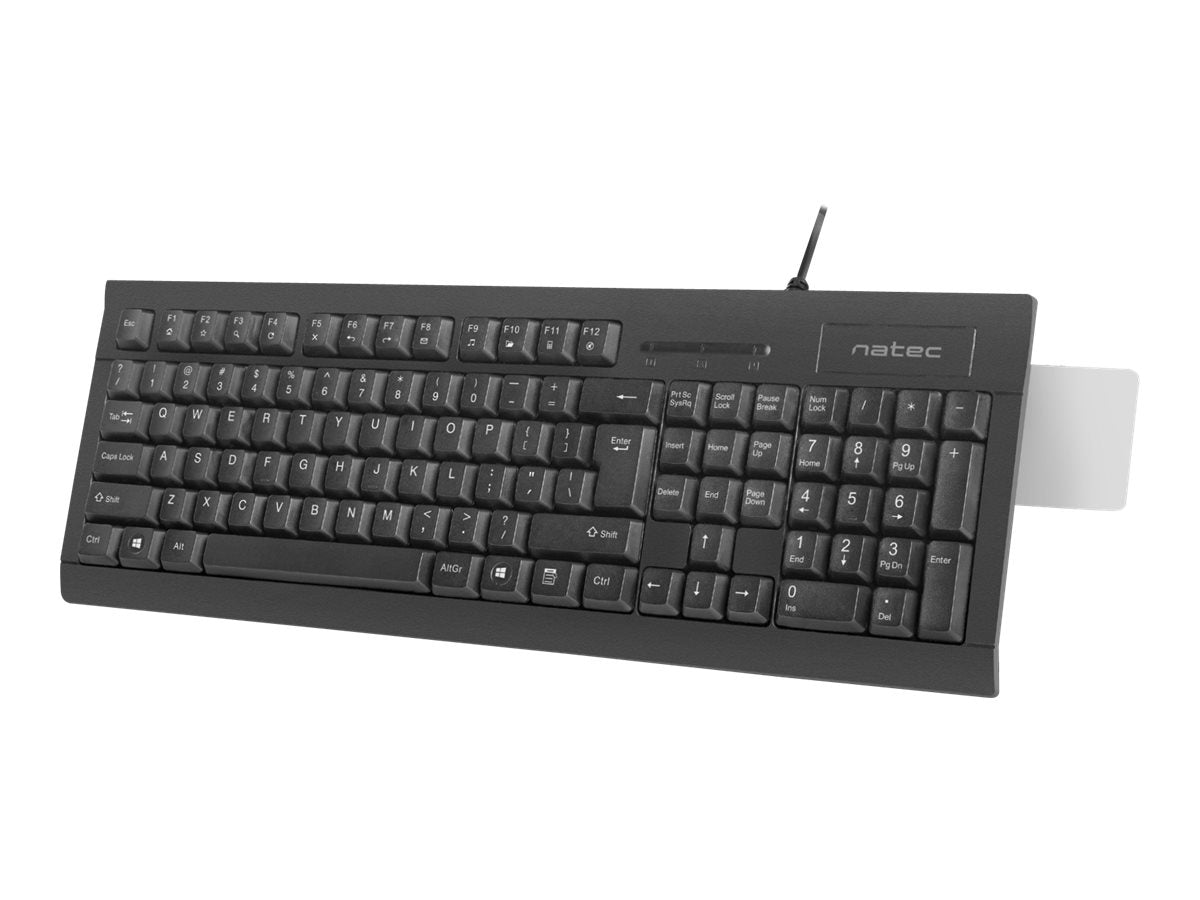Natec | Moray | Keyboard with Smart ID card reader | Wired | US | Black