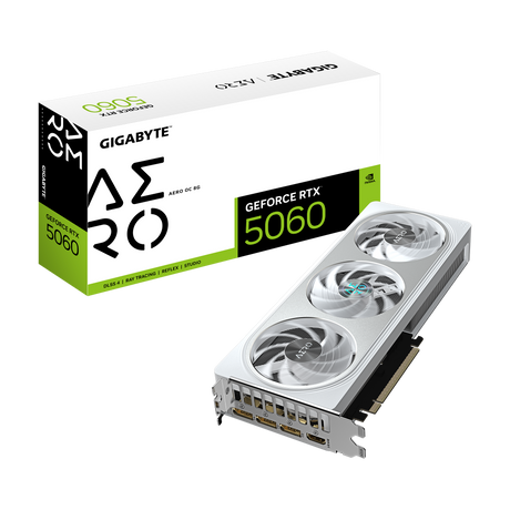 Gigabyte GeForce RTX 5060 AERO OC 8G | NVIDIA | 8 GB | GeForce RTX 5060 | GDDR7 | HDMI ports quantity 1 | PCI-E 5.0