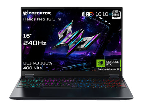 Acer | Predator Helios Neo 16S AI PHN16S-71-96S5 | Black | 16 " | OLED | WQXGA | 240 Hz | Intel Core Ultra 9 | 275HX | 32 GB | DDR5 | Solid-state drive capacity 1000 GB | NVIDIA GeForce RTX 5070 Ti | Windows 11 Home | Keyboard language English | Keyboard 