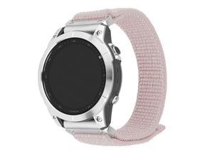 Fixed | Sporty Strap for Garmin QuickFit 22mm | 160-210 mm | Nylon | Rose gold
