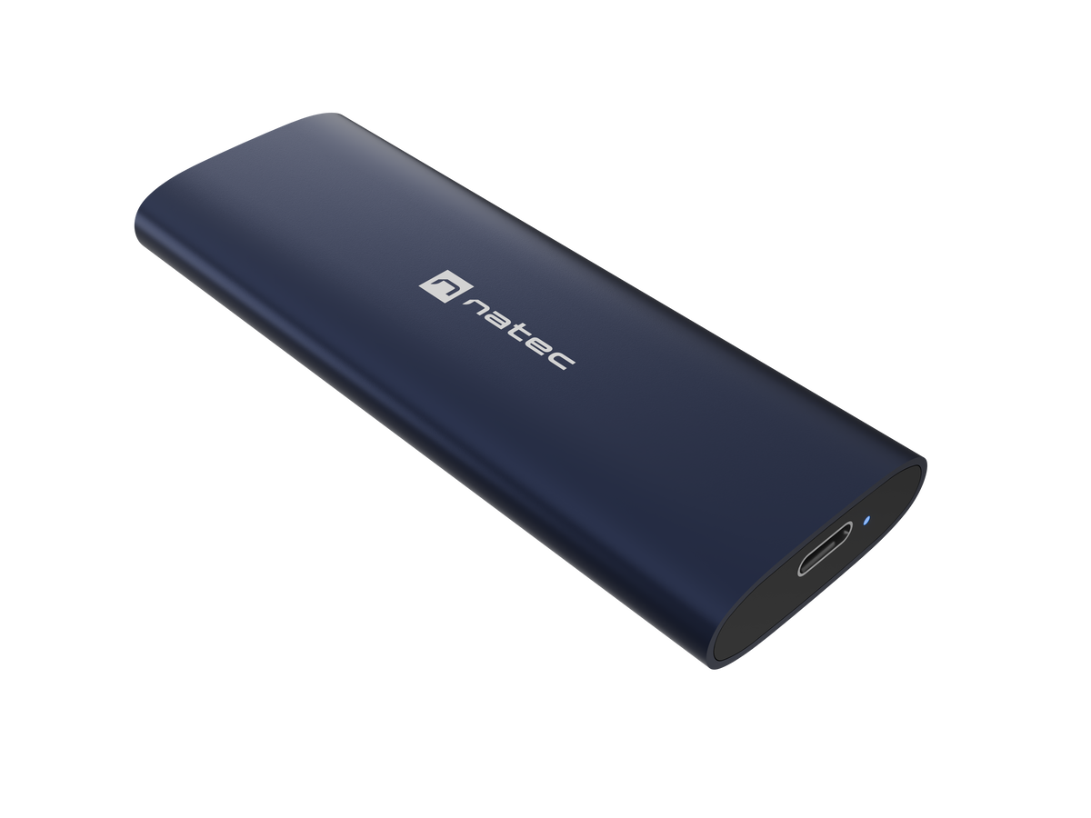 Natec | Rhino M.2 NVME Lite USB-C External, Gen 2 Steel Navy | Solid-state drive interface NVMe