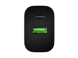 Natec Ribera USB Charger 1X USB-A + 1X USB-C 20W, Black