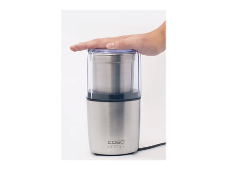 Caso | Electric coffee grinder | 1830 | 200 W W | Coffee beans capacity 90 g | Lid safety switch | Number of cups 8 pc(s) | Pulse function | Stainless steel