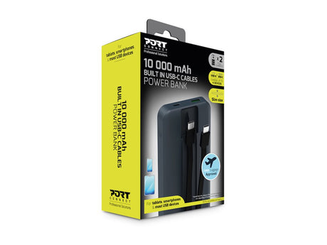 PORT CONNECT External battery 2 X USB-C PD | 10000 mAh | Blue