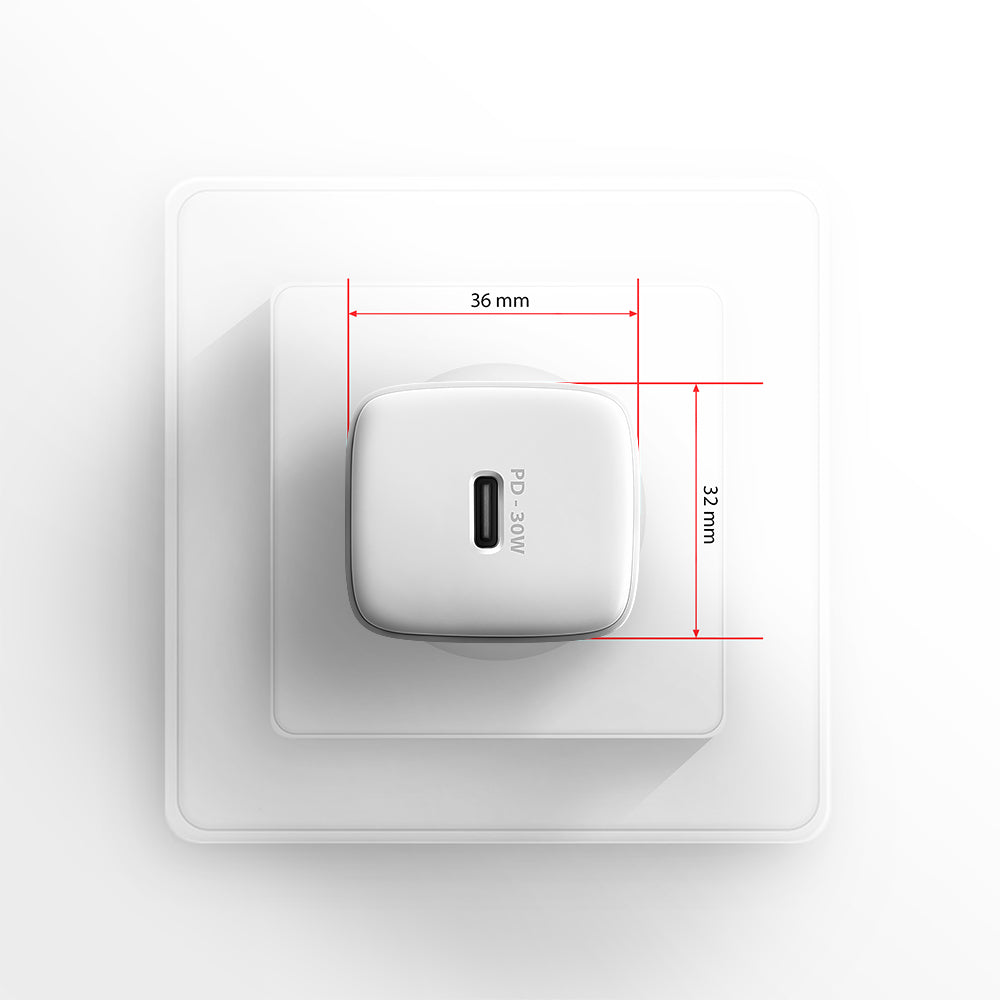 AXAGON Sil wallcharger 1x port USB-C, PD3.0 /PPS/QC4+/SFC/AFC/Apple, 30w | ACU-PD30W