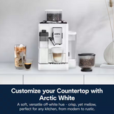 Delonghi | Coffee maker | Rivelia EXAM440.55.W | Pump pressure 19 bar | Built-in milk frother | Fully Automatic | 1450 W | Arctic White