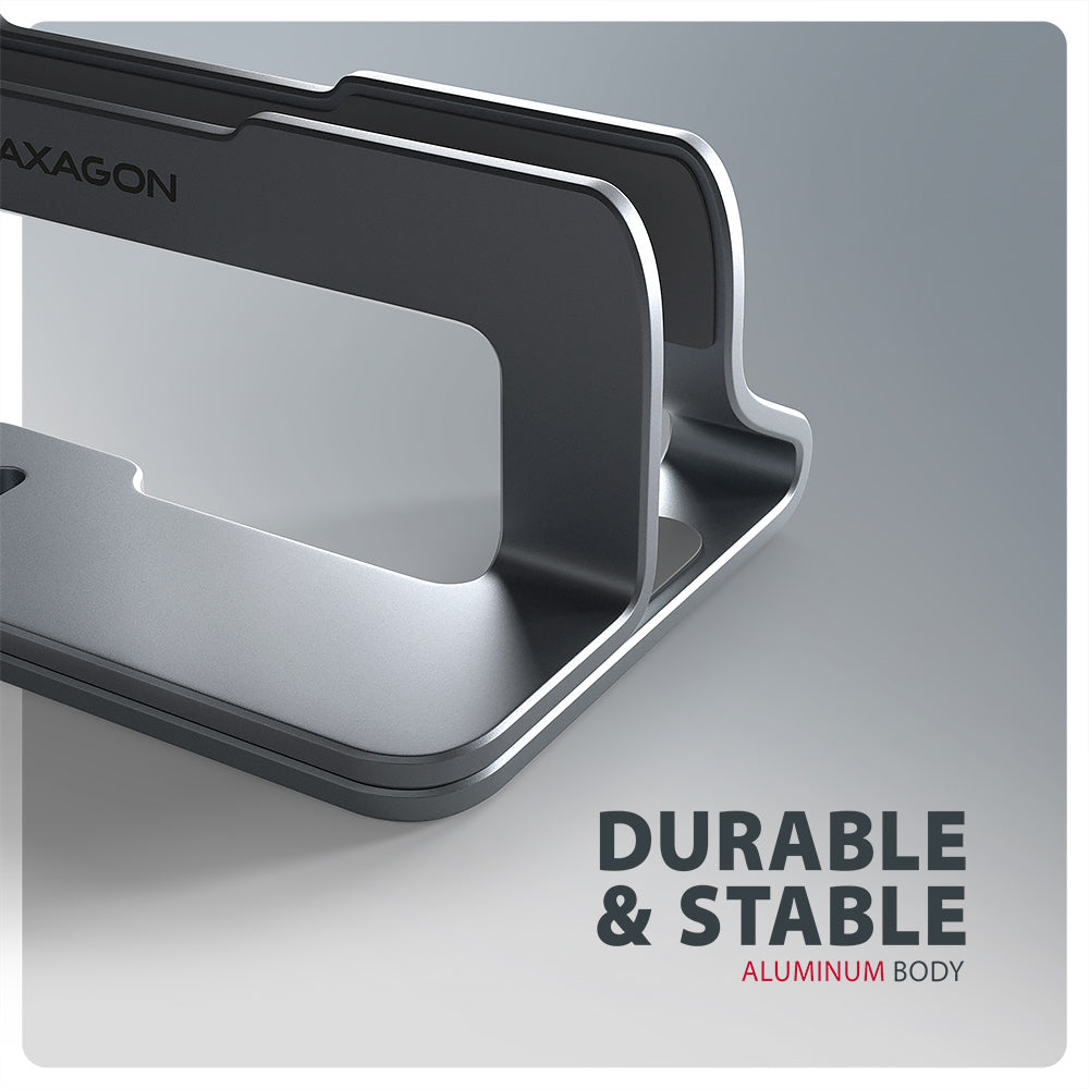 AXAGON STND-VG vertical stand for laptops and tablets | Adjustable width | 10-17.3 " | Grey