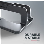 AXAGON STND-VG vertical stand for laptops and tablets | Adjustable width | 10-17.3 " | Grey