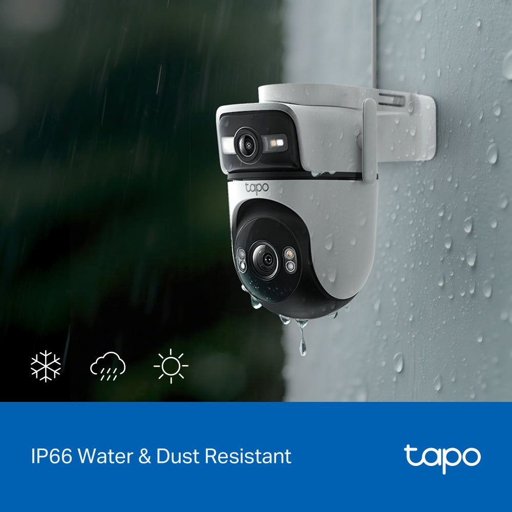 TP-LINK | Dual Lens Security Wi-Fi Camera | Tapo C545D | Dome | 3 MP | 6mm | IP66 | H.264 | MicroSD, up to 512 GB