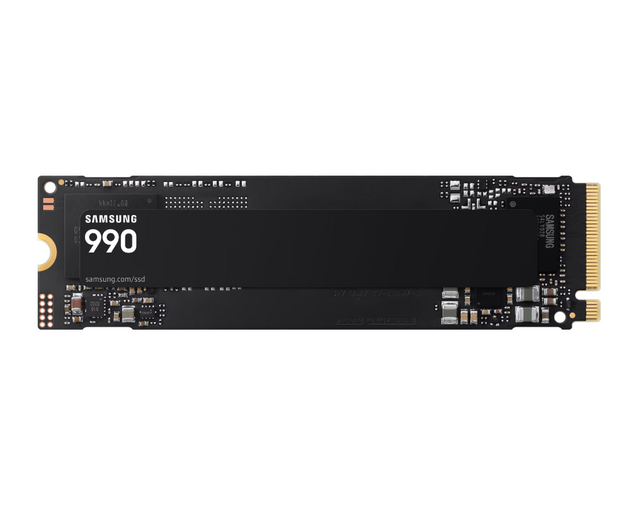 Samsung 990 | 2000 GB | SSD form factor M.2 2280 | Solid-state drive interface PCIe 4.0 x4 NVMe | Read speed 7250 MB/s | Write speed 6450 MB/s