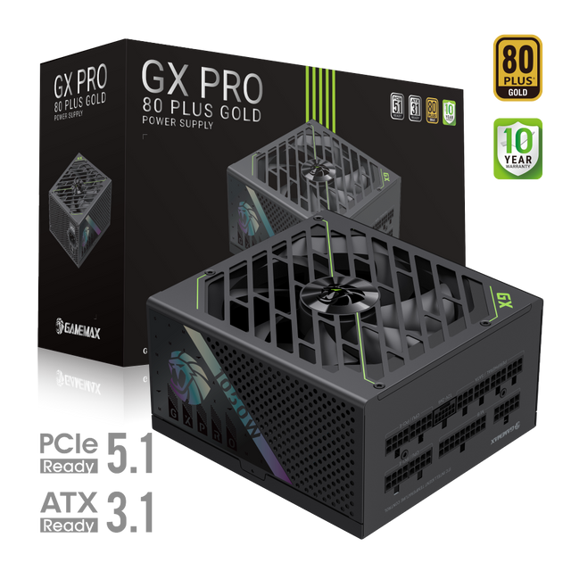 Gamemax PSU | GX PRO 1050G | 1050 W | Gold | Full Modular