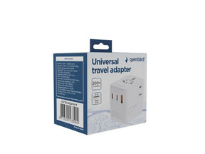 Gembird Universal travel power adapter | TPA-1A2C20-01-W | Travel Adapter | 20 W