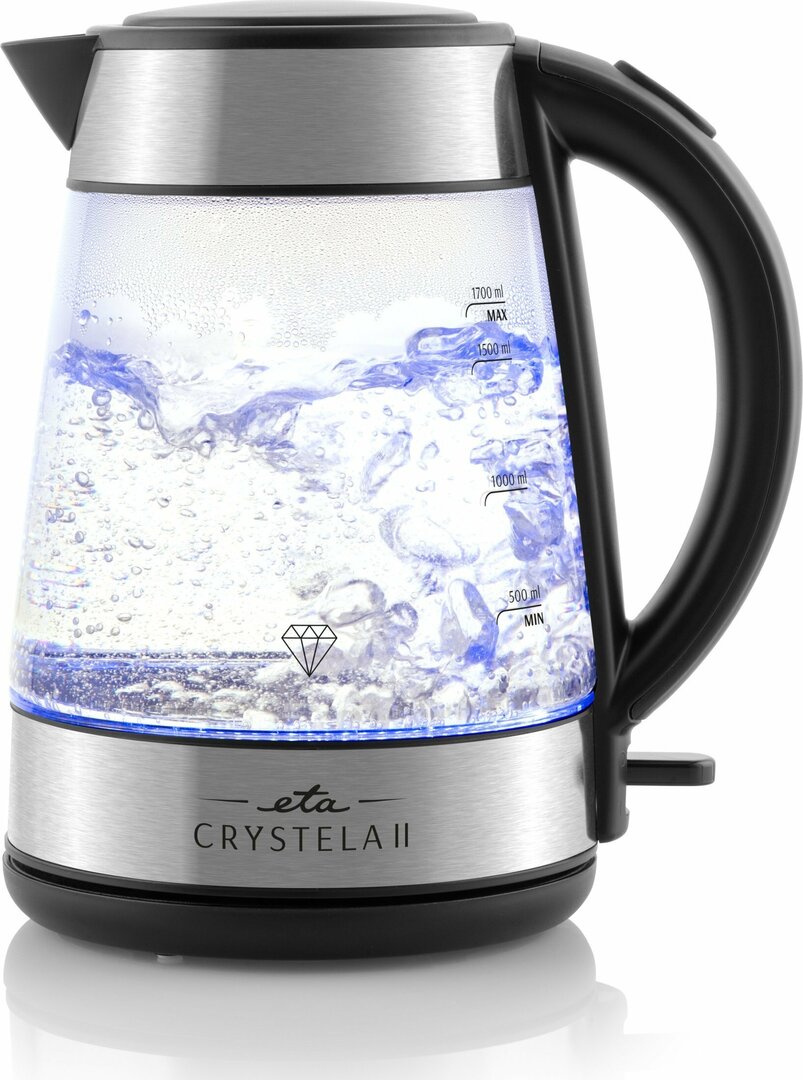 ETA Kettle | Crystela II 1154 90000 | 2200 W | Electric | 1.7 L | Glass | 360° rotational base | Glass