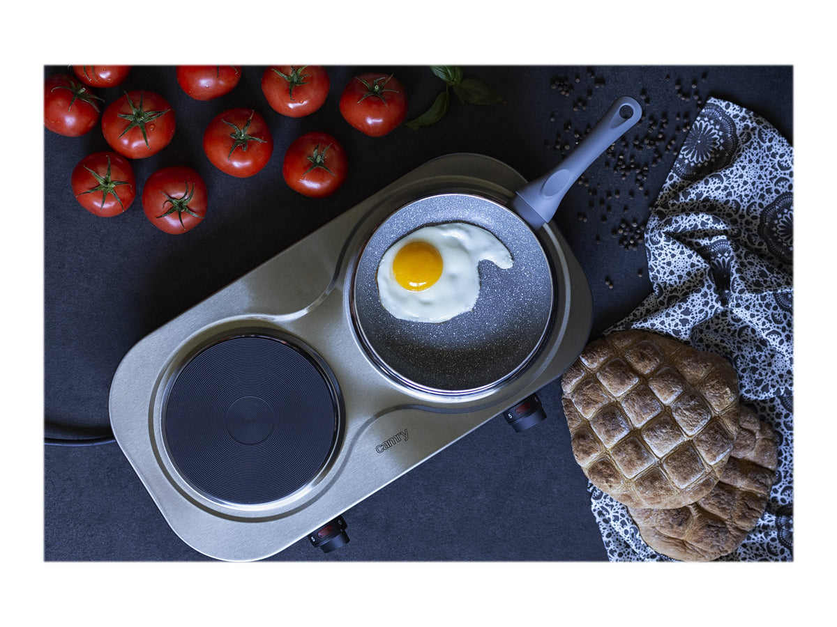 Camry | CR 6511 | Number of burners/cooking zones 2 | Rotary knobs | Electric | Stainless steel