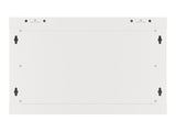 Lanberg | Rack cabinet 19" wall-mount 6U/600x450 for self-assembly with metal door (flat pack) | WF01-6406-00S | Grey