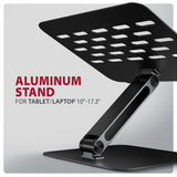 AXAGON STND-LQB stand for notebooks and tablets | Adjustable Height, Angle | 10-17.3 " | Maximum weight (capacity) 5 kg | Black