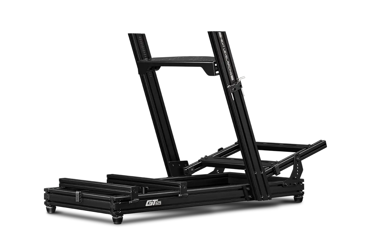 Next Level Racing GTElite Lite | Aluminium Simulator Cockpit, Wheel Plate Edition | Black