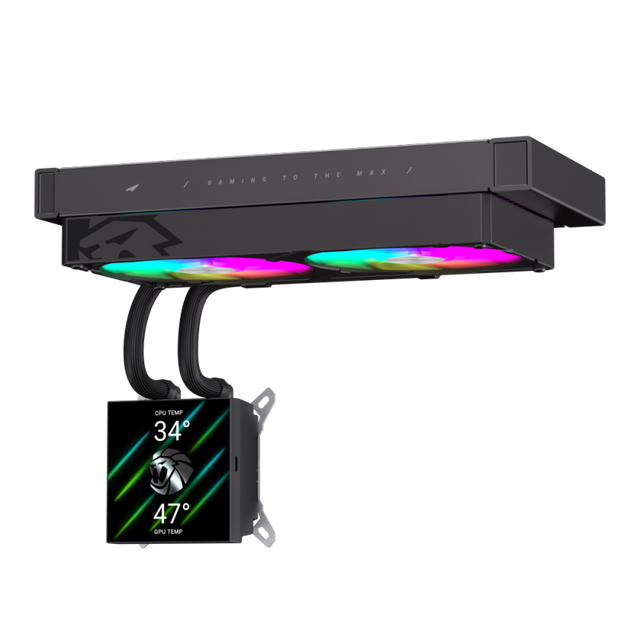 Gamemax CPU Liquid Cooler | GLACIER 240 LCD BK | Black