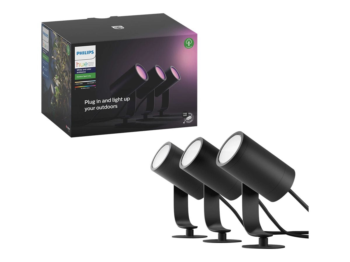 Philips Hue Lily Outdoor Spot base set 3x8W 24V | Hue White and Color Ambiance