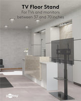 Goobay Floor stand | TV Floor Stand Basic, Size L | Swivel | 37-70 " | Maximum weight (capacity) 40 kg | Black