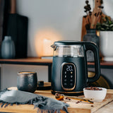 Adler Kettle with LED Display | AD 1305 | Electric | 2200 W | 1.7 L | Plastic | 360° rotational base | Black/Gold
