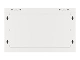 Lanberg | Rack cabinet 19" wall-mount 6U/600x600 for self-assembly with metal door (flat pack) | WF01-6606-00S | Grey