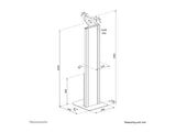 Neomounts Floor stand | FL15-628BL1 | Fixed | Maximum weight (capacity) 3 kg | Black