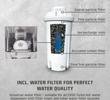 Caso | Turbo Hot Water Dispenser | HW 616 | Water Dispenser | 2600 W | 2.5 L | Plastic/Stainless Steel | Black/Stainless Steel