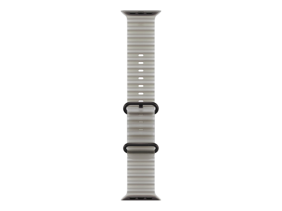 APPLE 49mm Translucent Grey Ocean Band - Black Titanium Finish | Apple