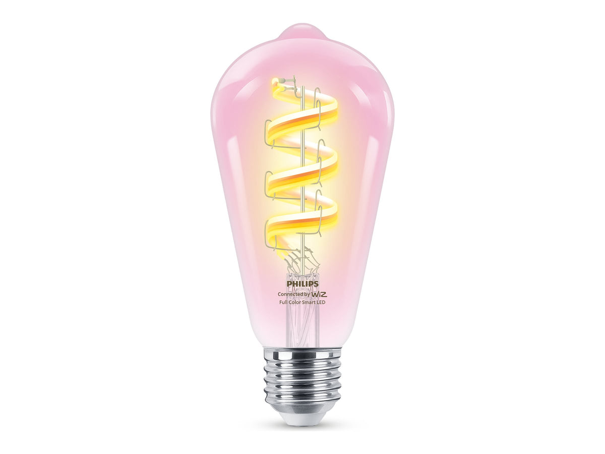 Philips Smart WiFi Filament Clear ST64 470Lm RGB | E27 | 6.3 W | RGB light | Bluetooth, Wi-Fi