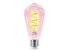 Philips Smart WiFi Filament Clear ST64 470Lm RGB | E27 | 6.3 W | RGB light | Bluetooth, Wi-Fi