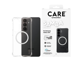 CARE by PanzerGlass Samba Case Transparent w. White Qi Samsung New Galaxy S26 Plus | PanzerGlass