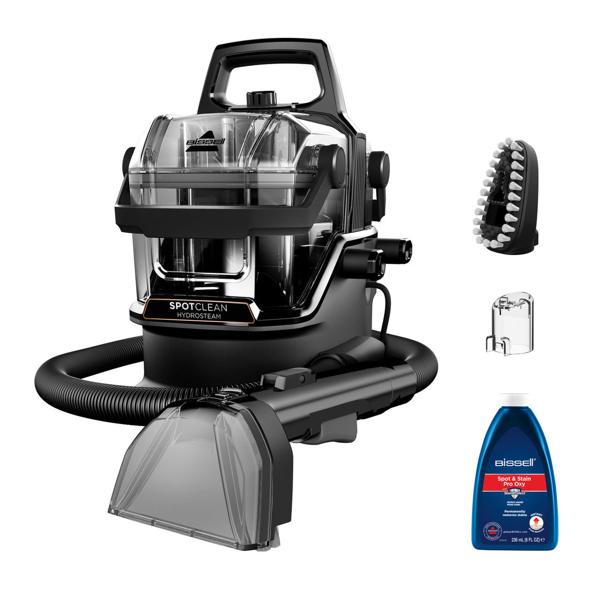 Bissell | Portable Carpet and Upholstery Cleaner | SpotClean HydroSteam Select | Corded operating | Washing function | 1000 W | Black