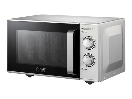 Caso | Ceramic Microwave Oven with Grill | MG 25 Ecostyle | Free standing | 900 W | 25 L | Grill | Silver