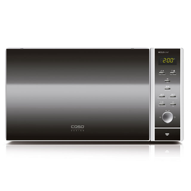 Caso | Microwave Oven with Grill and Convection | MCG 25 Chef | Free standing | 900 W | Convection | 25 L | Grill | Stainless steel/Black