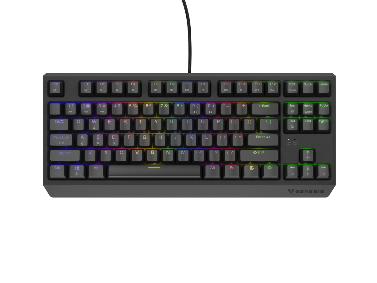 Genesis | THOR 230 TKL | Mechanical Gaming Keyboard | Wired | US | Linear | Black | RGB
