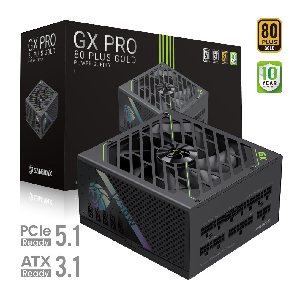 Gamemax PSU | GX PRO 1250G | 1250 W | Gold | Full Modular