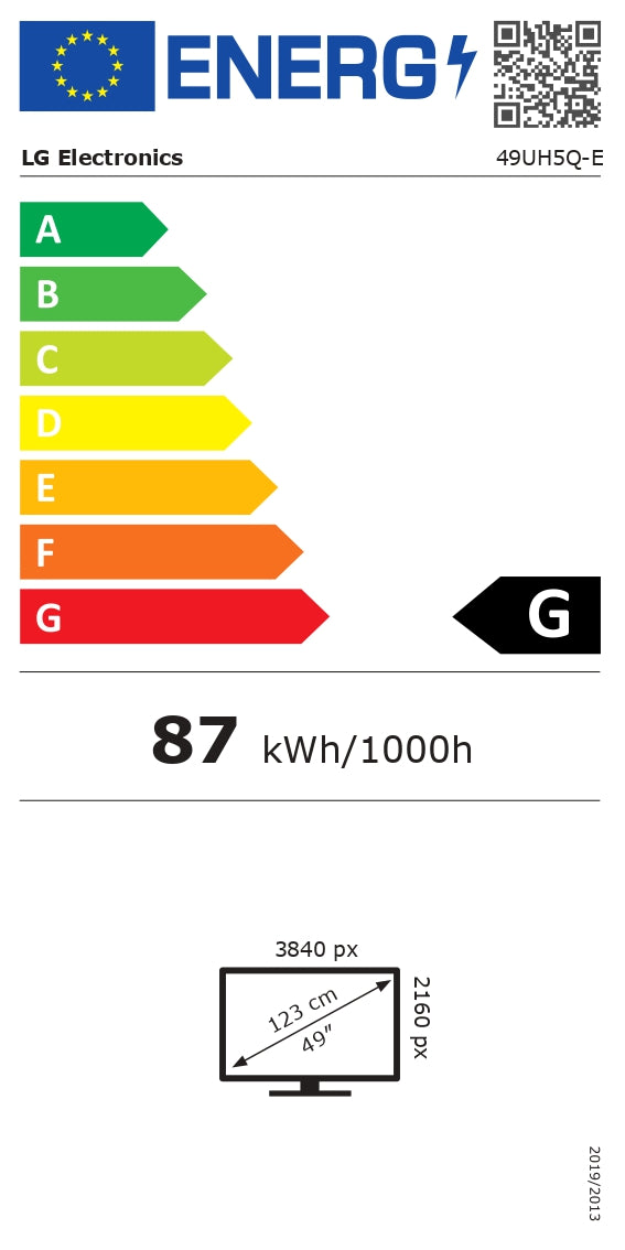 LG 49UH5Q-E | 49 " | 500 cd/m² | Landscape | 24/7 | webOS | Wi-Fi