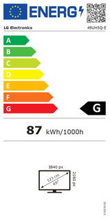 LG 49UH5Q-E | 49 " | 500 cd/m² | Landscape | 24/7 | webOS | Wi-Fi