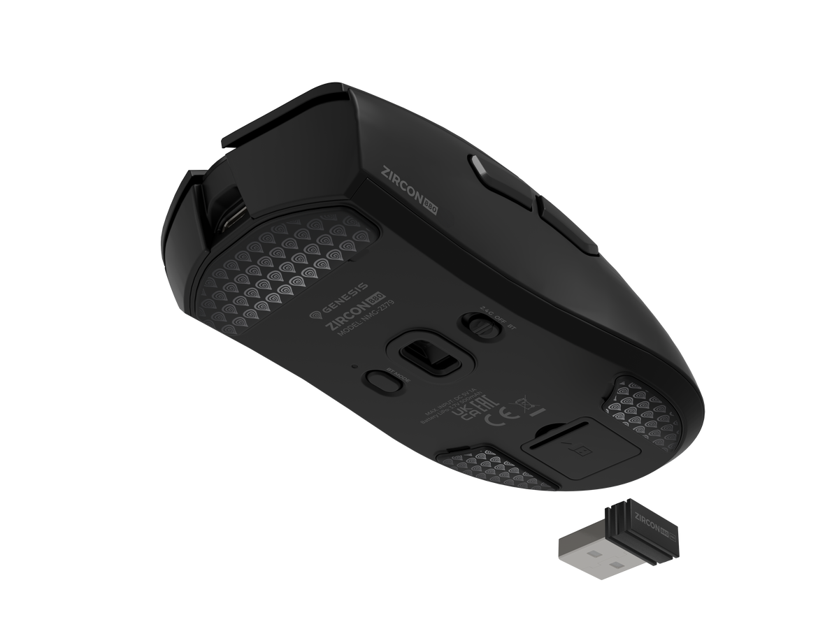 Genesis Zircon 880 | Wireless | Gaming Mouse | Black | 2.4 GHz, Bluetooth, USB
