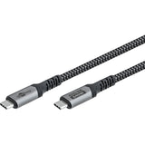 Goobay USB-C Cable, USB4, 1.8 m, bBack/Silver | USB-C to USB-C