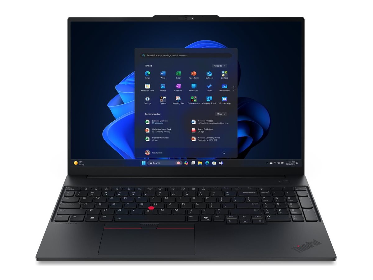 Lenovo ThinkPad E16 G3 Intel | Black | 16 " | IPS | WUXGA | 1920 x 1200 pixels | Anti-glare | Intel Core Ultra 5 | 226V | 16 GB | Soldered LPDDR5X | Solid-state drive capacity 512 GB | Intel Arc Graphics 130V | Windows 11 Pro | 802.11ax | Bluetooth versio